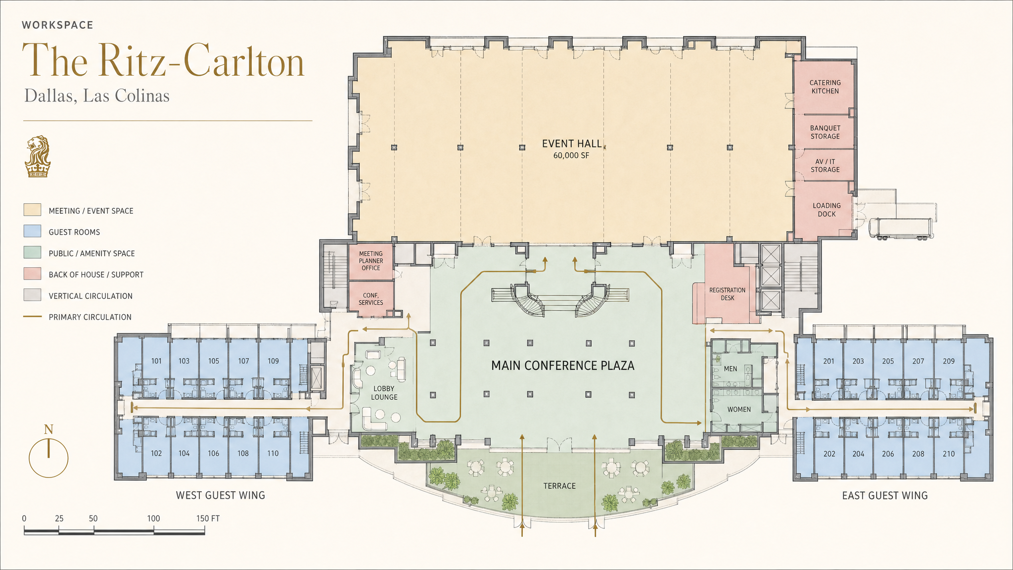 Interactive Ritz-Carlton event floorplan