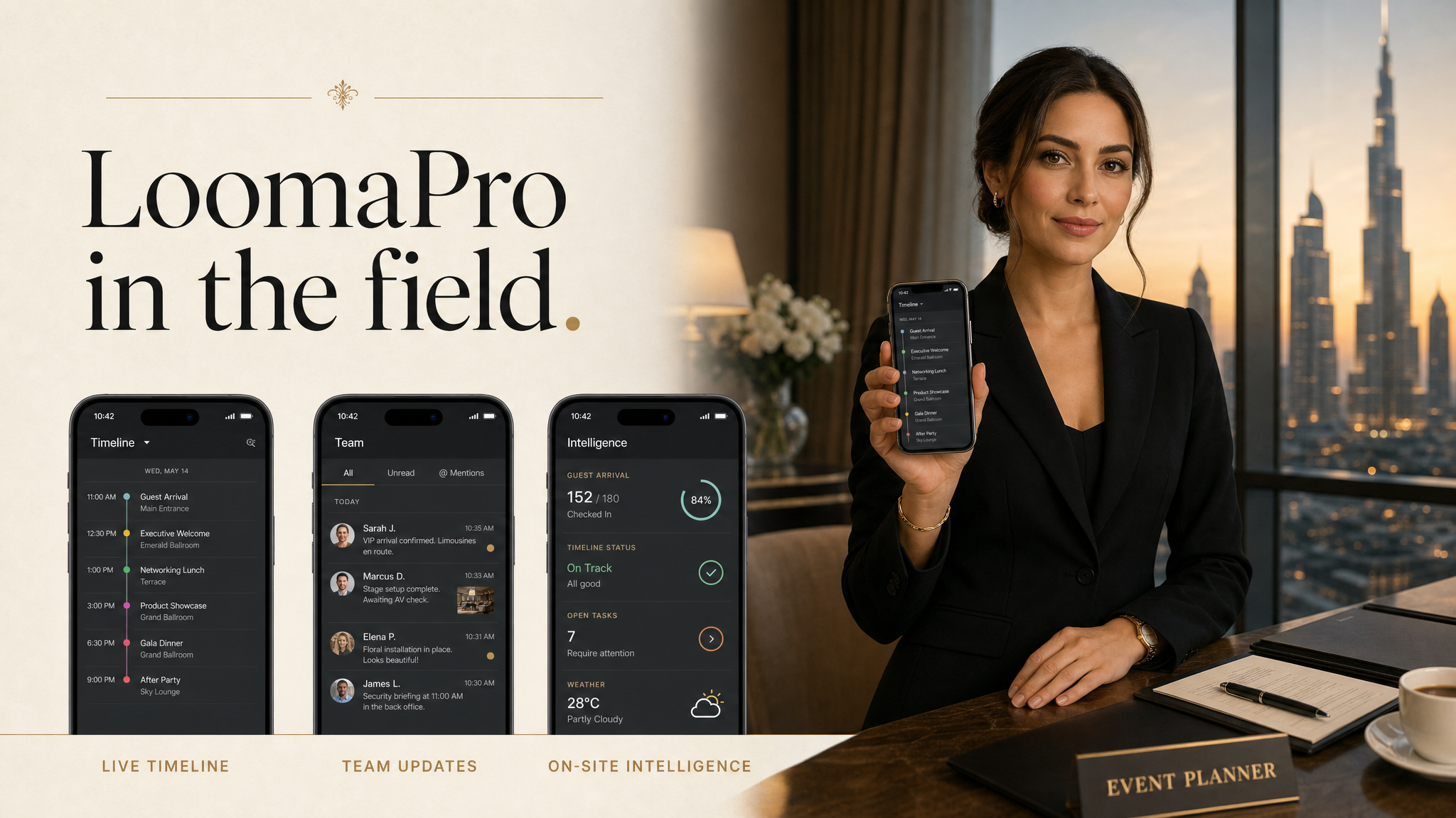 LoomaPro in the field mobile app promotional visual